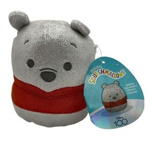Squishmallow Kellytoy Plush Disney 100 Anniversary Winnie the Pooh‎ 5" New w/Tag